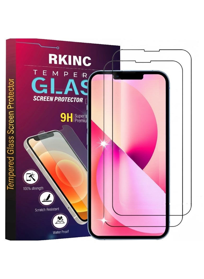 RKINC Screen Protector [2-Pack] for iPhone 14 Pro Max 6.7-Inch, Tempered Glass Film Screen Protector, 0.33mm [LifetimeWarranty][Bubble-Free][Anti-Scratch][Anti-Shatter] - Image 1